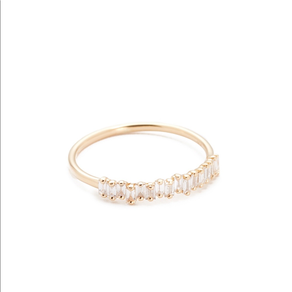 Suzanne Kalan 18k Gold Diamond half band ring